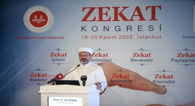 Diyanet İşleri Başkanı Erbaş, Zekat Kongresi’nde konuştu: