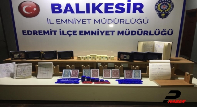 Balıkesir'de kumar oynanan eve düzenlenen baskında 13 kişiye 53 bin lira ceza kesildi