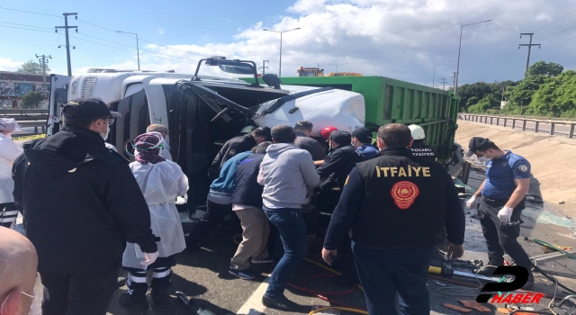 Kocaeli'de çöp kamyonu devrildi: 1 ölü, 1 yaralı