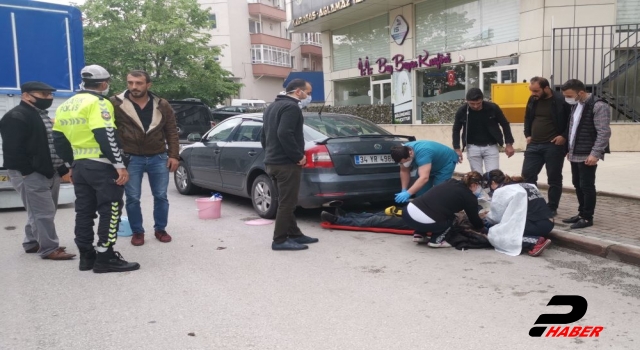 Kocaeli'de kamyonetin çarptığı hurda toplayıcı yaralandı
