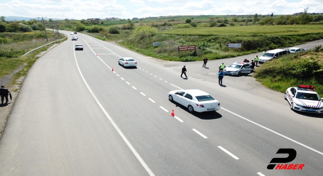 Tekirdağ'da jandarmadan drone ile trafik denetimi