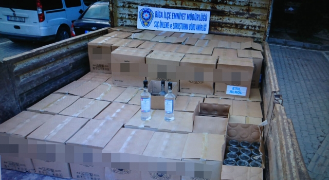 Çanakkale’de 971 litre sahte içki ele geçirildi