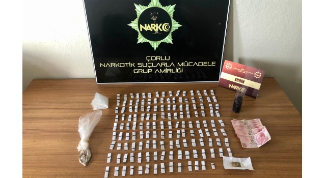 Çorlu’da uyuşturucu operasyonunda 1 kişi gözaltına alındı