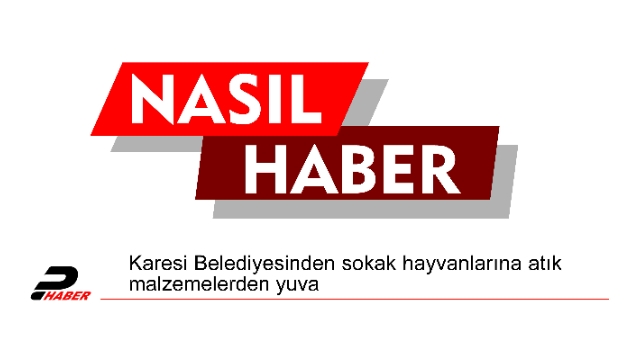 Karesi Belediyesinden sokak hayvanlarına atık malzemelerden yuva