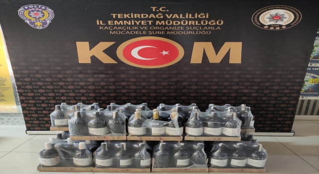 Tekirdağ’da 175 litre kaçak içki ele geçirildi