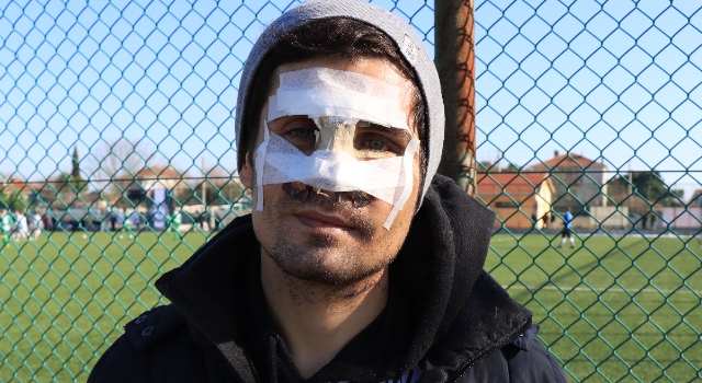 Rakibinin yüzüne tekme atmasıyla yaralanan amatör futbolcuya Kırklareli’de destek