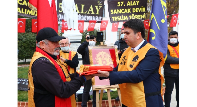 Tekirdağ’da 57. Alay temsili sancak devir teslim töreni düzenledi
