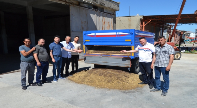 Uzunköprü Ticaret Borsası’nda yeni sezonun ilk kanola ve buğdayı satıldı