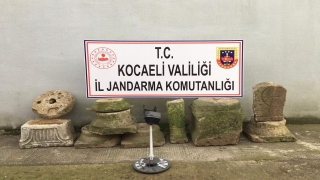 Kocaeli’de Roma dönemine ait sütun parçaları ele geçirildi