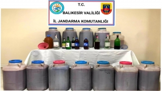 Sındırgı’da 310 litre kaçak içki ele geçirildi