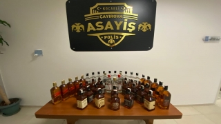 Kocaeli’de 45 şişe sahte içki ele geçirildi
