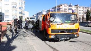 Kırklareli’nde otomobil yangını
