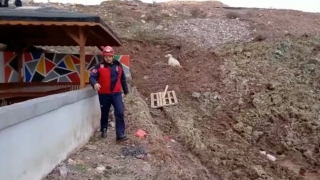 Edremit’te çamura saplanan kuzuyu itfaiye kurtardı