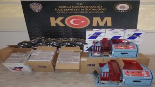 Çorlu’da 252 bin 920 makaron ele geçirildi