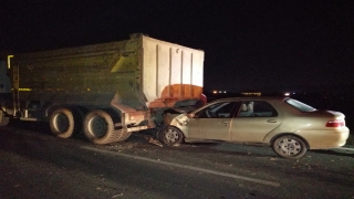 Tekirdağ’da otomobil ile kamyon çarpıştı: 1 yaralı
