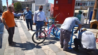 Keşan’da bisiklet durakları kuruluyor