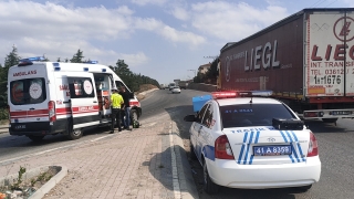 Kocaeli’de devrilen motosikletin sürücüsü yaralandı