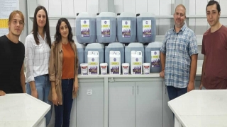 Tekirdağ NKÜ kendi dezenfektanını üretiyor 