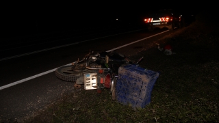 Taraklı’da devrilen motosikletten düşen sürücü ağır yaralandı