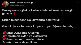 Sakarya’da üniversite öğrencilerine geçici olarak ücretsiz konaklama imkanı