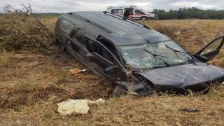Keşan’da şarampole devrilen otomobildeki kişi yaralandı