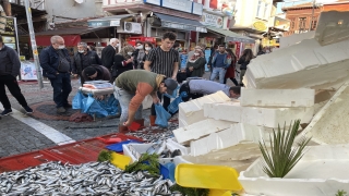 Edirne’de 5 liraya düşen hamsiye vatandaşlar yoğun ilgi gösterdi