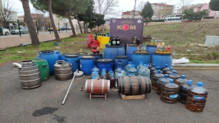Tekirdağ’da yılbaşı öncesi 6 bin 963 litre sahte içki ele geçirildi