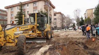 Lüleburgaz’da yol yapım çalışması
