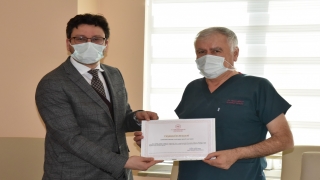 Sağlık Bakanlığından Çanakkale Organ Bağış Merkezine teşekkür belgesi