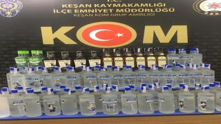 Keşan’da 100 şişe kaçak içki ele geçirildi