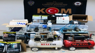 Edirne’de kaçakçılık operasyonunda kompresör ve tütün ele geçirildi