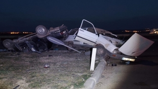 Edirne’de iki otomobilin çarpıştığı kazada 4 kişi yaralandı