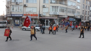 ”57. Alay” için Tekirdağ’dan Çanakkale’ye yürüyenler Keşan’a ulaştı