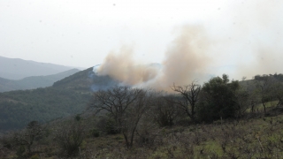 Çanakkale’de orman yangınına müdahale ediliyor