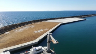 Enez Deniz Gümrük Kapısı rıhtım inşaatı tamamlandı