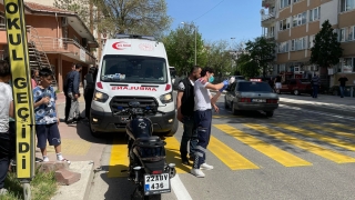Edirne’de motosikletin çarptığı öğrenci yaralandı