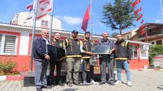 Edirne’de Gaziler Derneğinden çalınan televizyon ve bilgisayar bulunarak derneğe verildi