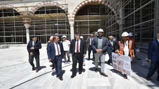 Edirne Valisi Kırbıyık, restorasyon çalışmaları süren Selimiye’de incelemede bulundu