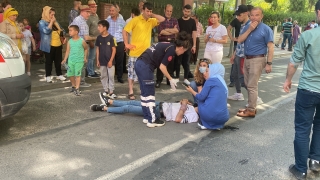 Çorlu’da devrilen motosikletin sürücüsü yaralandı