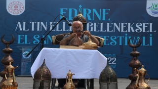 Edirne’deki festivalde ustaları bakır işçiliği ve geleneksel yay yapımını tanıttı