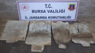 Bursa’da tarihi eser operasyonunda 4 mezar steli ele geçirildi