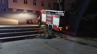 Tekirdağ’da okul bahçesinde çıkan yangın söndürüldü