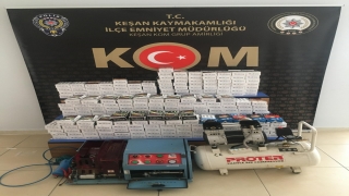Keşan’da kaçak makaron ele geçirildi
