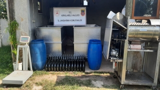 Kırklareli’nde 1500 litre kaçak içki ele geçirildi