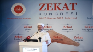 Diyanet İşleri Başkanı Erbaş, Zekat Kongresi’nde konuştu: