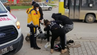 Elektrikli bisiklet sürücüsü kazada yaralandı
