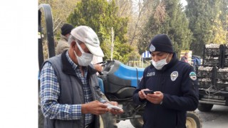 Osmaneli’ndeki pazar alanında Kovid19 denetimi
