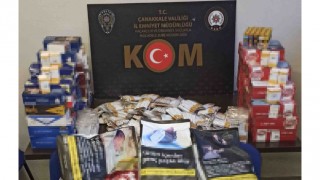 Çanakkale’de içi tütünle doldurulmuş 16 bin makaron ele geçirildi