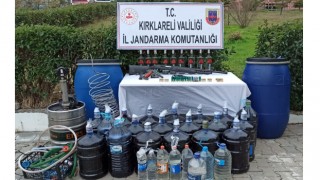 Kırklareli’nde bir ton sahte içki ele geçirildi