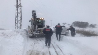 Çanakkale’de çiftlik evinde kardan mahsur kalan kişi kurtarıldı